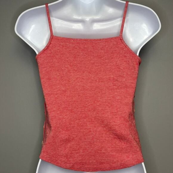 Anthropologie Meadow Rue Y2K Countrycore Red Side Button Top Womens Sz XXS - Picture 3 of 5